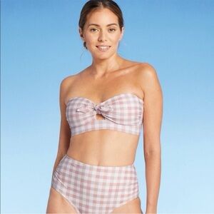 Kona Sol Pink Gingham Bikini